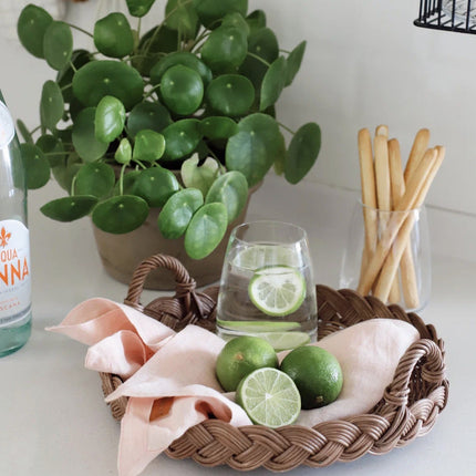 Liman Home Decor - Liman Online RATTAN 25CM DIENBLAD MET HANDVATTEN