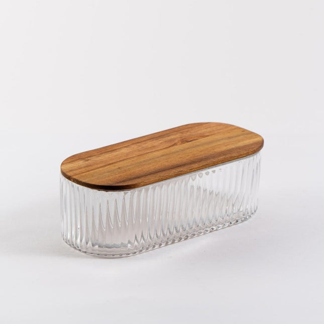 Liman Home Decor - Liman Online Rustic Wood bewaardoos | 21,5 cm