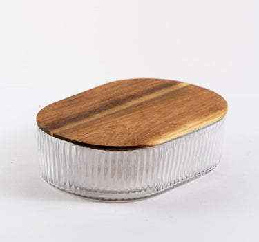 Liman Home Decor - Liman Online Rustic Wood bewaardoos | 25,5 cm