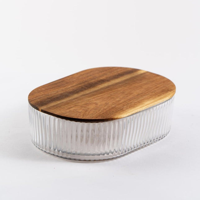 Liman Home Decor - Liman Online Rustic Wood bewaardoos | 25,5 cm