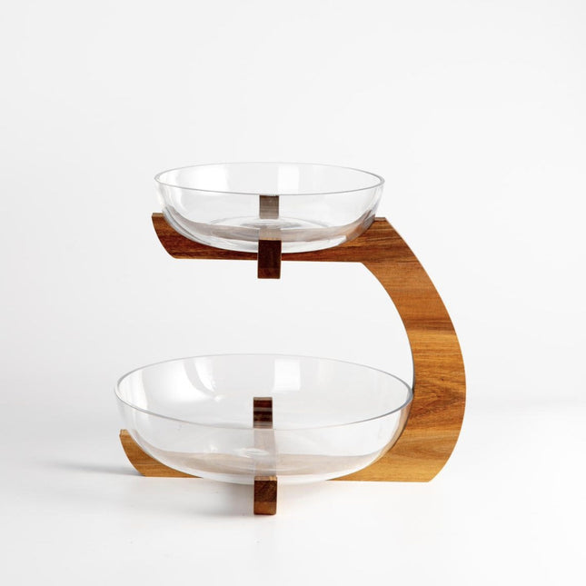 Liman Home Decor - Liman Online Rustic Wood Etagere 33 cm