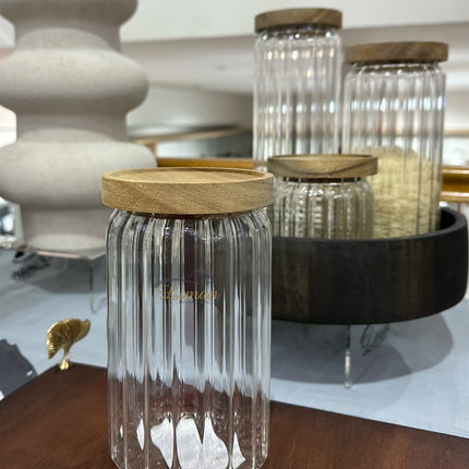 Liman Home Decor - Liman Online RUSTIC WOOD VORRAADPOT 740ML PER STUK