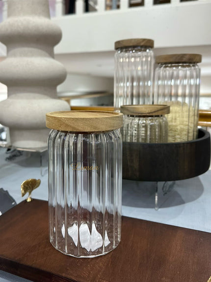 Liman Home Decor - Liman Online RUSTIC WOOD VORRAADPOT 740ML PER STUK