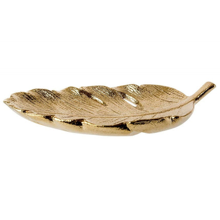 Liman Home Decor - Liman Online SCHAAL LEAF GOUD 21,3X10,7XH3,9CM POLYRE