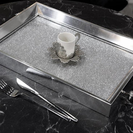 Liman Home Decor - Liman Online SPARKLING DIENBLAD | ZILVER