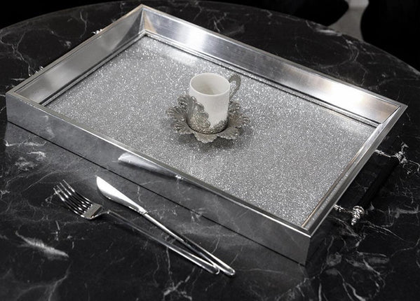 Liman Home Decor - Liman Online SPARKLING DIENBLAD | ZILVER