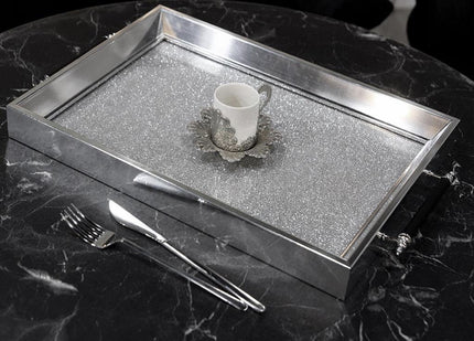 Liman Home Decor - Liman Online SPARKLING DIENBLAD | ZILVER