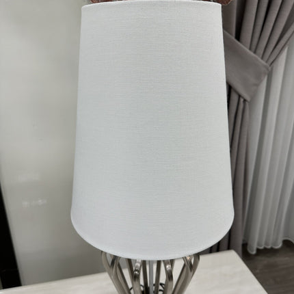 Liman Home Decor - Liman Online Tafellamp Metaal Zilver Marmer Voet