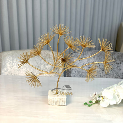 Liman Home Decor - Liman Online Telli Decoratie Agac Met Marmer Stand Gold