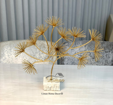 Liman Home Decor - Liman Online Telli Decoratie Agac Met Marmer Stand Gold