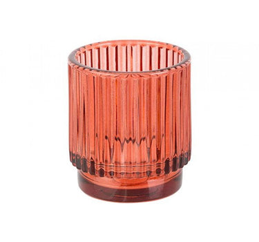 Liman Home Decor - Liman Online THEELICHTHOUDER ROOD D7XH8CM GLAS
