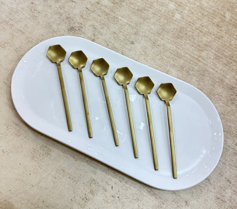 Liman Home Decor - Liman Online Tiamo Diamond Luxe Theelepel 6-Delig Mat Gold