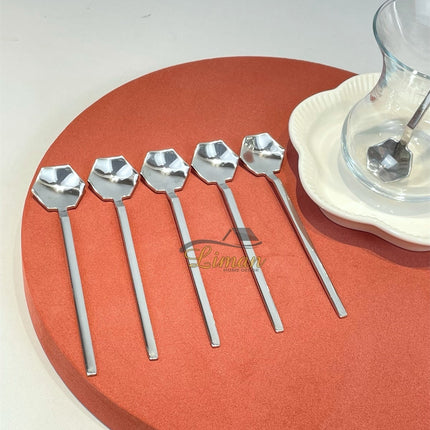 Liman Home Decor - Liman Online Tiamo Diamond Luxe Theelepel 6-Delig Zilver