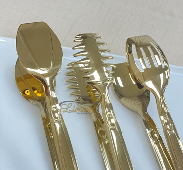 Liman Home Decor - Liman Online Titan Serveerset 3 Delig Goud