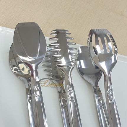 Liman Home Decor - Liman Online Titan Serveerset 3 Delig Zilver