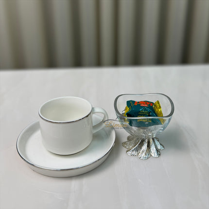 Liman Home Decor - Liman Online Toscana Dessertschaal Zilver 6 Delig