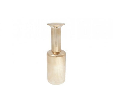 Liman Home Decor - Liman Online VAAS BRASS - GEELKOPER ROND AARDEWERK D9,5x9,5XH29,7CM
