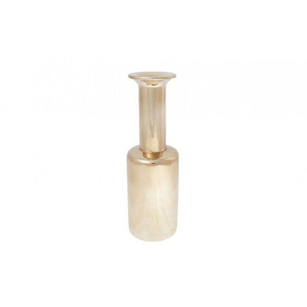 Liman Home Decor - Liman Online VAAS BRASS - GEELKOPER ROND AARDEWERK D9,5x9,5XH29,7CM