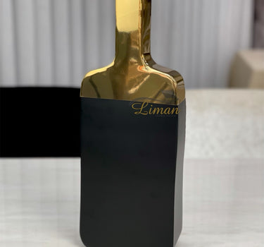 Liman Home Decor - Liman Online Vaas Goud / Zwart 17x8x45 Cm