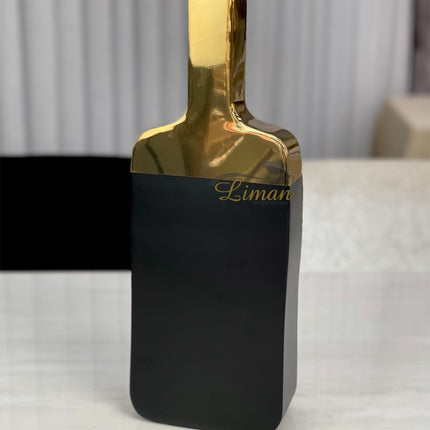 Liman Home Decor - Liman Online Vaas Goud / Zwart 17x8x45 Cm