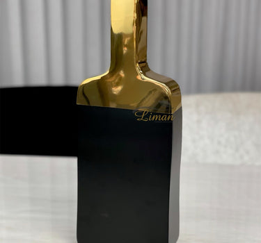 Liman Home Decor - Liman Online Vaas Goud / Zwart 17x8x45 Cm