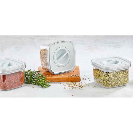 Liman Home Decor - Liman Online VIERKANT 3-Delig Bewaardozen / Voorraadpot 500 ML Met Slot