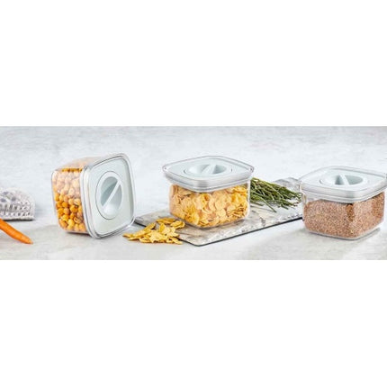 Liman Home Decor - Liman Online VIERKANT 3-Delig Bewaardozen / Voorraadpot 500 ML Met Slot