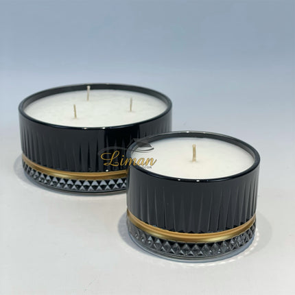Liman Home Decor - Liman Online Zwart Butik Kaars - M -