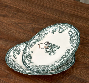 LIMAN New Vintage Green Serveerbord 21cm | 2-delig