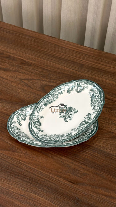 LIMAN New Vintage Green Serveerbord 21cm | 2-delig