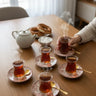 LIMAN New Vintage Maroon Theeschotel | 6 delig