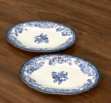 LIMAN New Vintage Navy Serveerbord 21cm | 2-delig