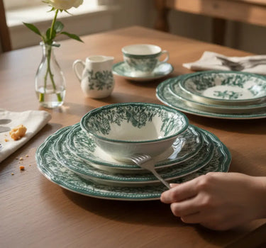 LIMAN New Vintage Serviesset Green 24 Delig | 6 Persoons - Groen