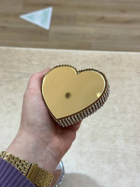 LimanOnline.com - Liman Home Decor Daimond Hart Ringhouder - Platteau | Goud Per Stuk
