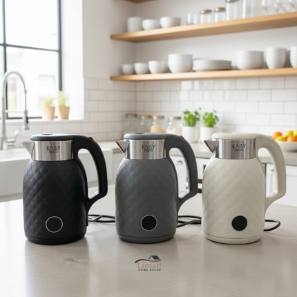 LimanOnline.com - Liman Home Decor Easy Diamond Waterkoker Cream / Grijs / Zwart