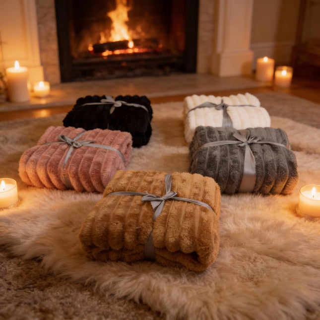 LimanOnline.com - Liman Home Decor Fluffy Deken 130x170 CM - Soft Touch - Knuffeldeken - Rabbit - Vacht