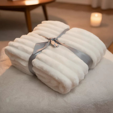 LimanOnline.com - Liman Home Decor Fluffy Deken 130x170 CM - Soft Touch - Knuffeldeken - Rabbit - Vacht