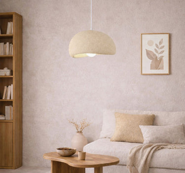 LimanOnline.com - Liman Home Decor Japandi Hanglamp Ø 40 cm Tuzla Beige Steenlook