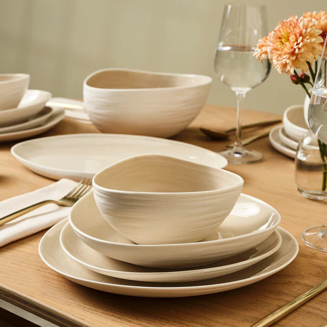 LimanOnline.com - Liman Home Decor Karaca Earth Collection Rise 55-delige 12-persoons Serviesset, Cream