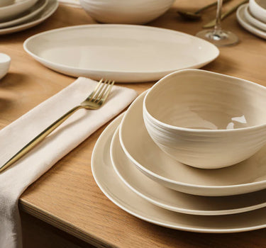LimanOnline.com - Liman Home Decor Karaca Earth Collection Rise 55-delige 12-persoons Serviesset, Cream ( ALLEEN AFHALEN )