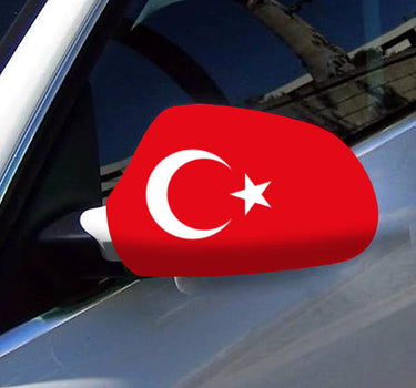 LimanOnline.com - Liman Home Decor WK 2026 | Turkije - Set van 2 Turkse spiegelvlaggen voor auto