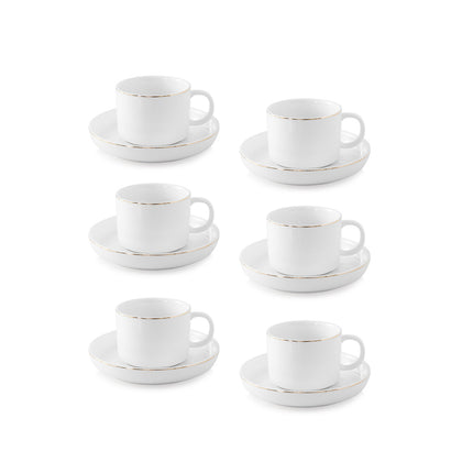 LIV Claire Gold Espresso Turkse Koffie set12 Delig | 6 Persoons