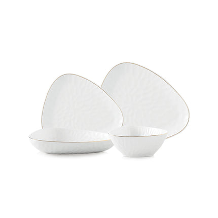 LIV Estella Goud Driehoek Ovaal 6-Persoons | 24-Delig Serviesset