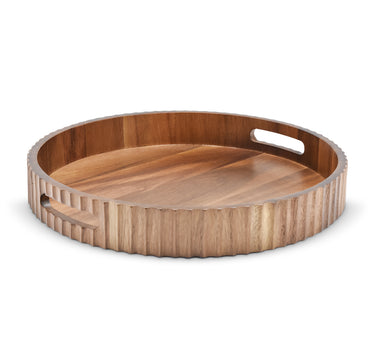 LIV LINEA Acaciahouten dienblad - Ø 35.5×5 cm