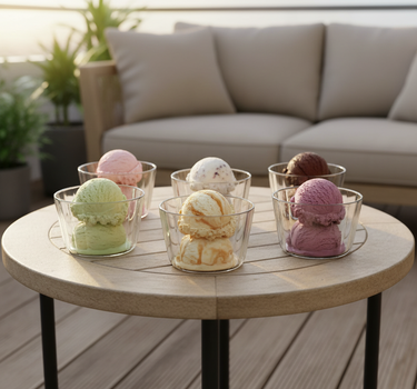 LIV LINEA Borosilicaat Glazen Kommen – Set van 6 | Ø 10,5 cm