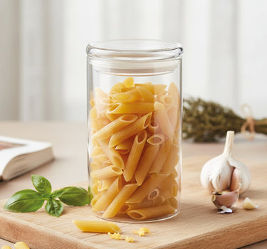LIV MONO Borosilicaatglas Voorraadpot / opbergpot / Bewaardoos - met deksel – 1400 ml ( Per Stuk )