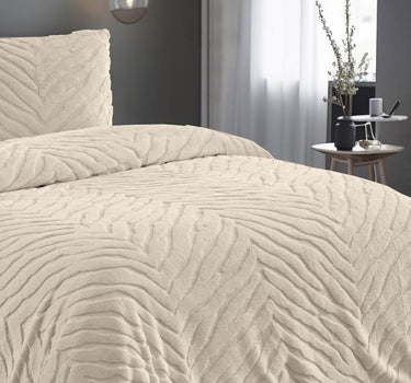 MERINOS Diamond 3-delige Zebra Bont Comforter (Dekbedset) – 220x240 cm – Beige
