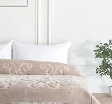 MERINOS Merinos Pırıltı Deken 220 x 240 cm | Beige