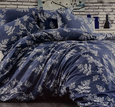 Miss Bella MISS BELLA 2-PERSOONS DEKBEDOVERTEK 4 DELIG DONKER BLAUW