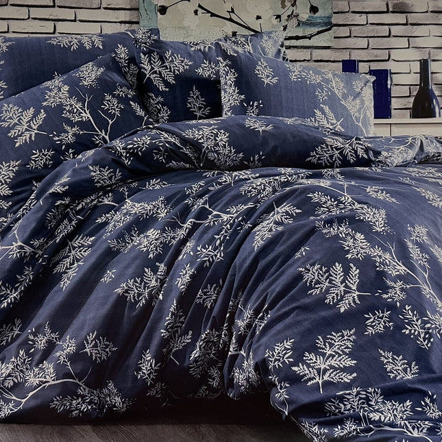 Miss Bella MISS BELLA 2-PERSOONS DEKBEDOVERTEK 4 DELIG DONKER BLAUW